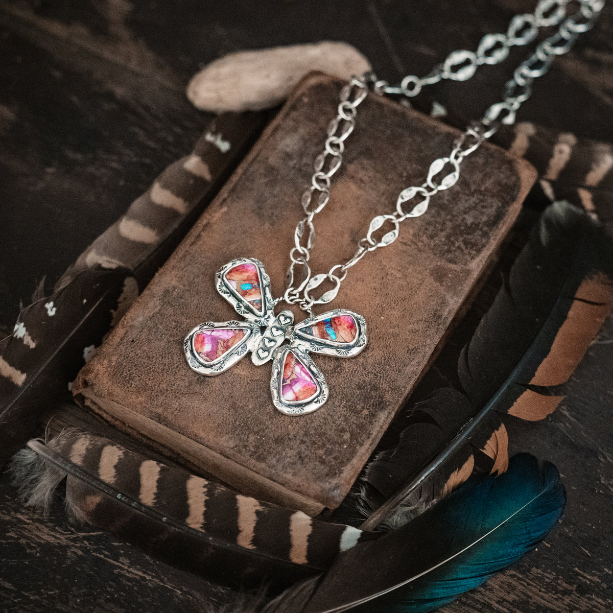 Fly High Butterfly Confetti Necklace