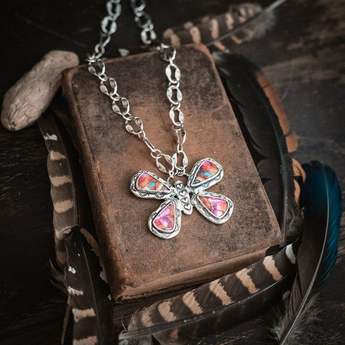 Fly High Butterfly Confetti Necklace