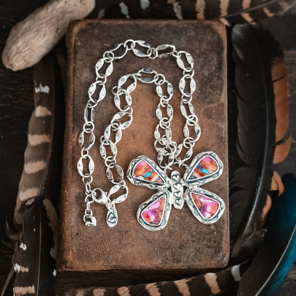 Fly High Butterfly Confetti Necklace