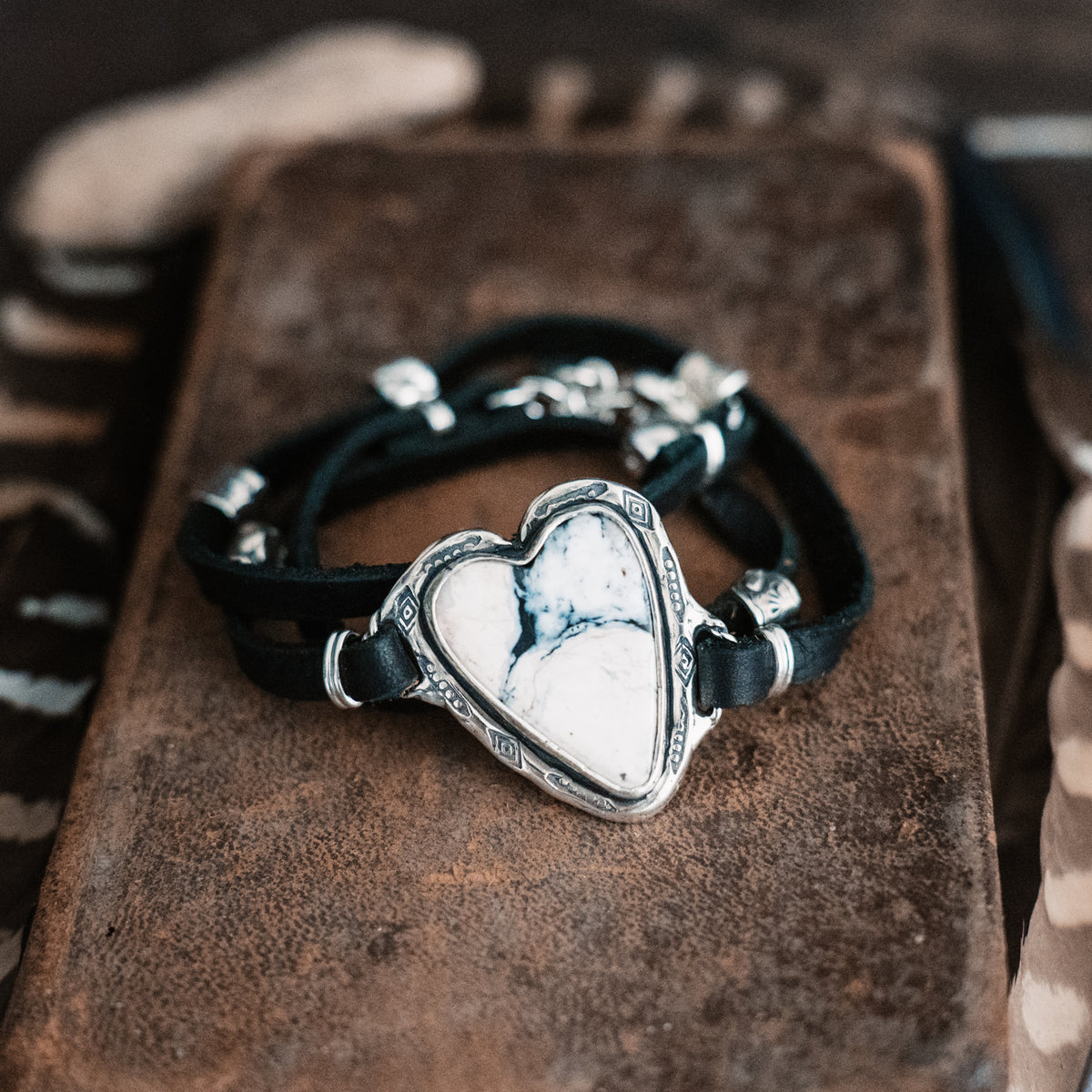 White Buffalo Wrap Bracelet