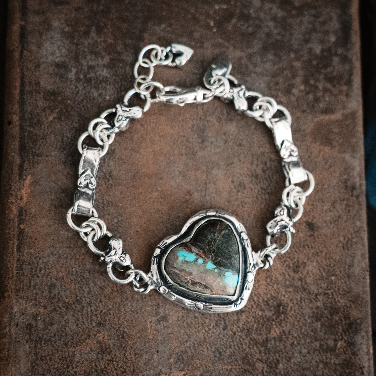 Wild Heart Ribbon Turquoise Bracelet