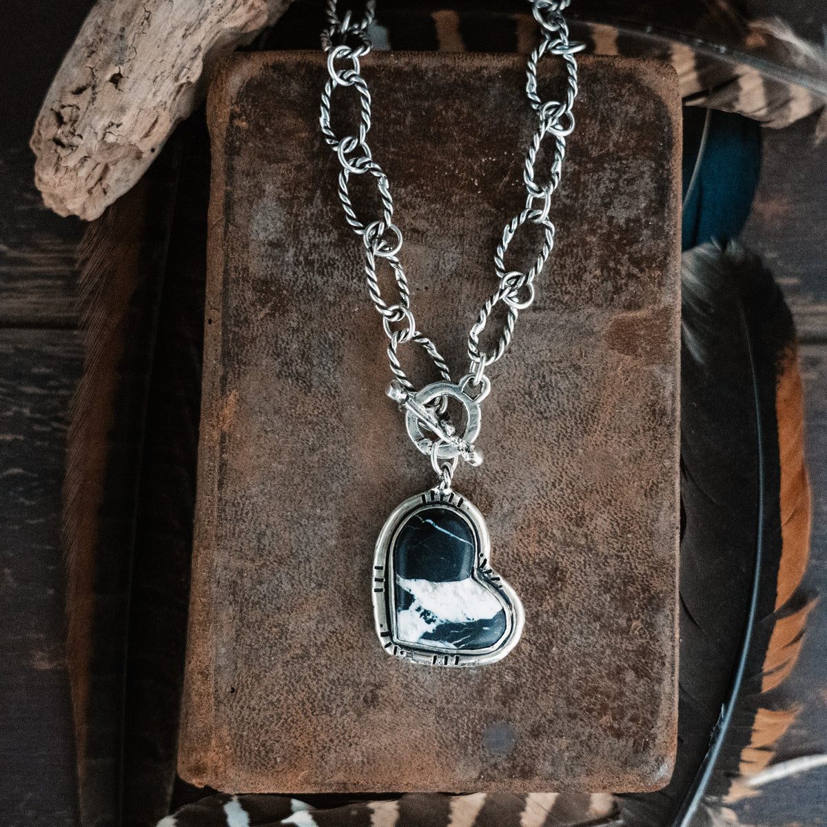 Courage My Love Necklace - White Buffalo Turquoise