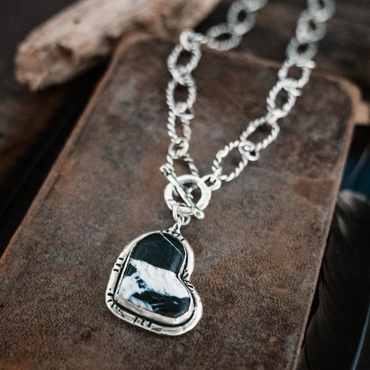 Courage My Love Necklace - White Buffalo Turquoise