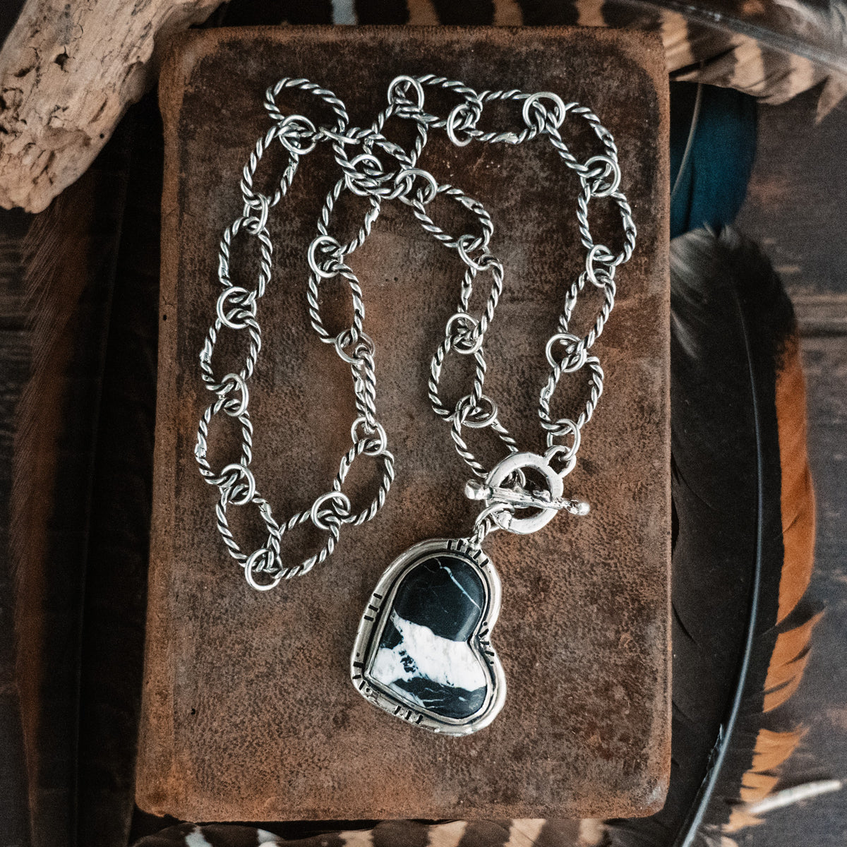Courage My Love Necklace - White Buffalo Turquoise