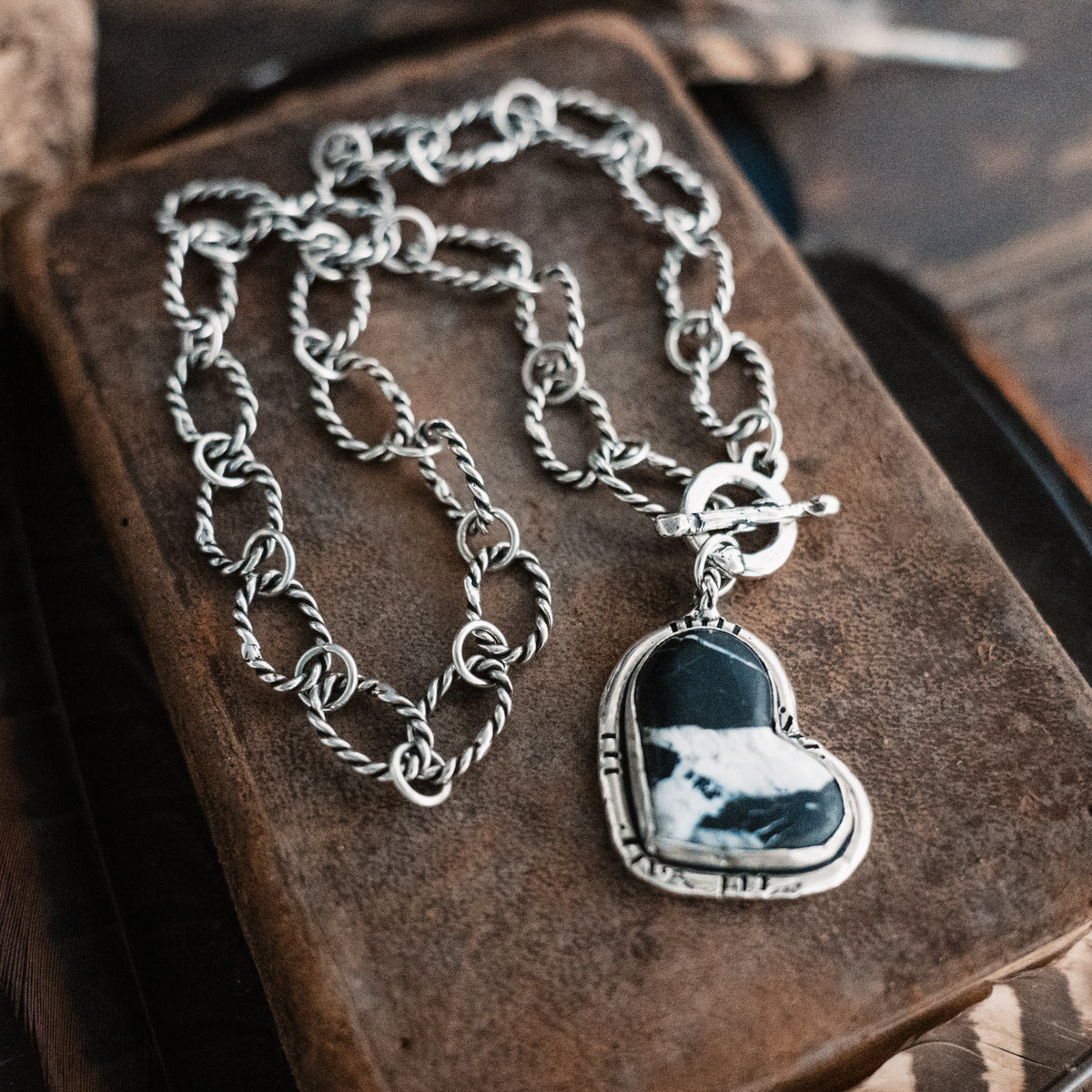 Courage My Love Necklace - White Buffalo Turquoise