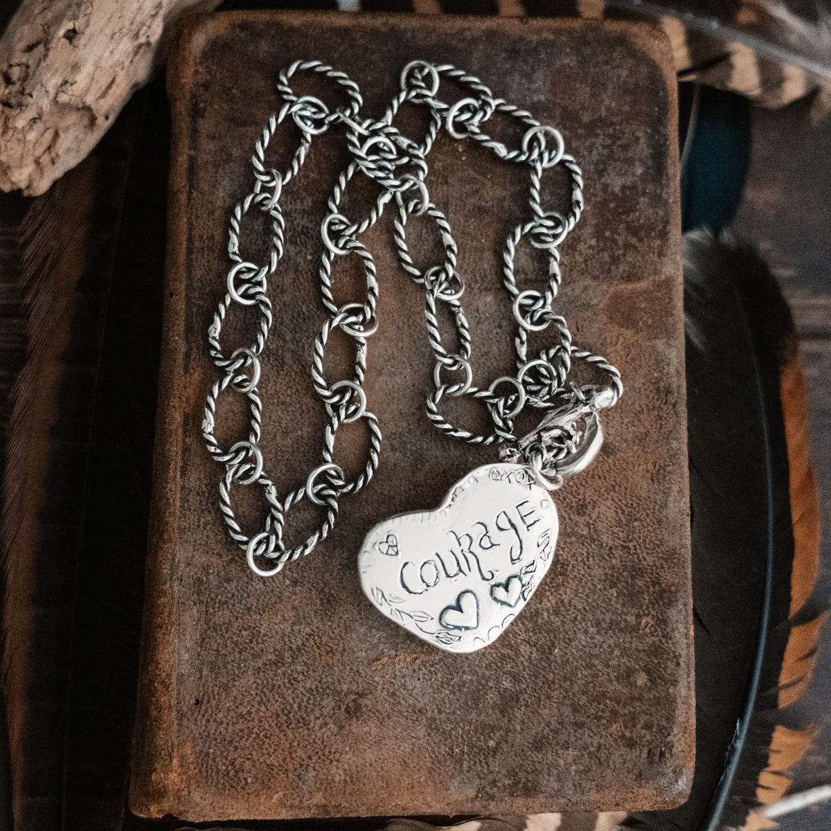 Courage My Love Necklace - White Buffalo Turquoise
