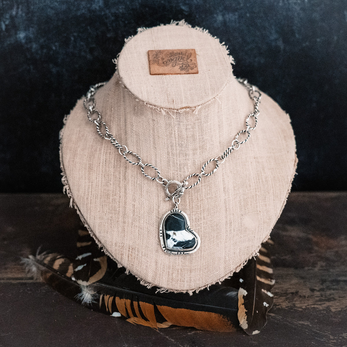 Courage My Love Necklace - White Buffalo Turquoise