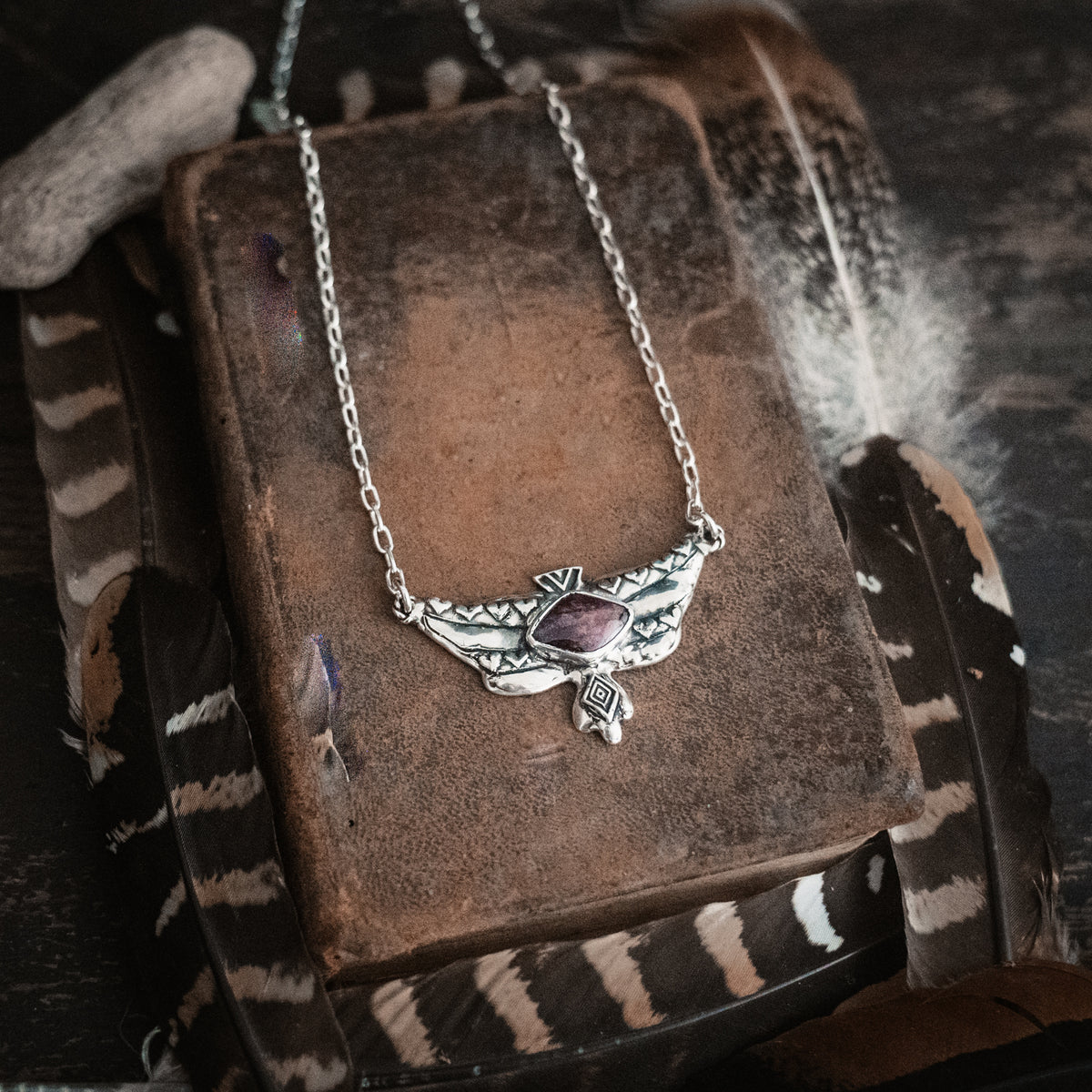 Wind Spirit Pink Tourmaline Necklace