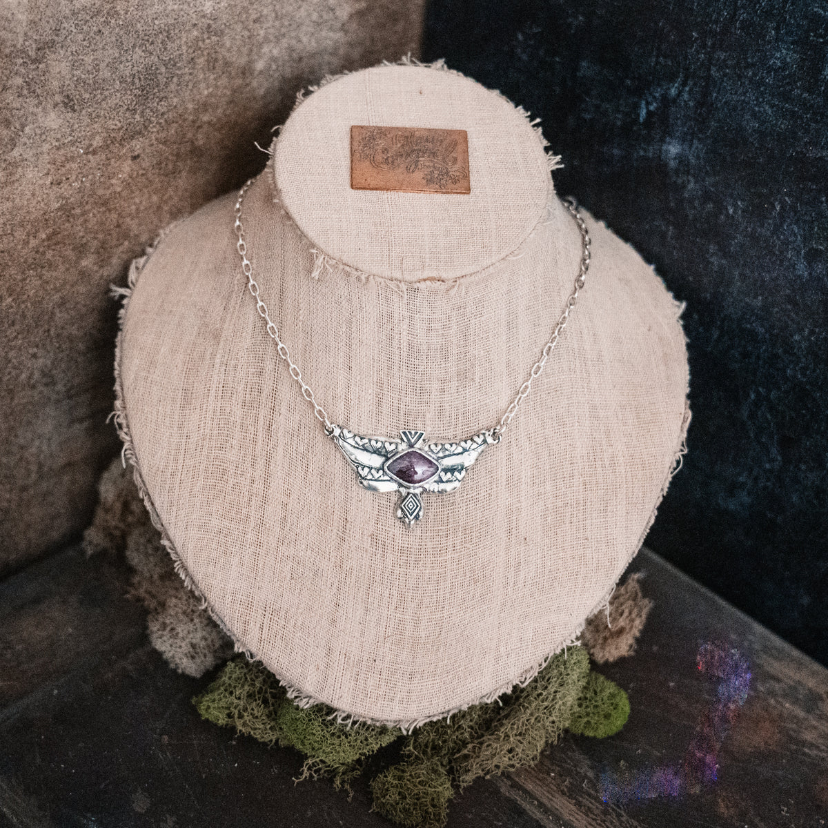 Wind Spirit Pink Tourmaline Necklace