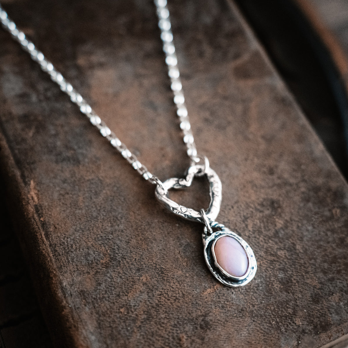 XOXO Pink Opal Necklace