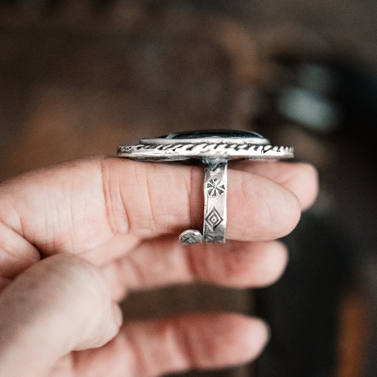 Yin Yang White Buffalo Ring - adjusted to your size