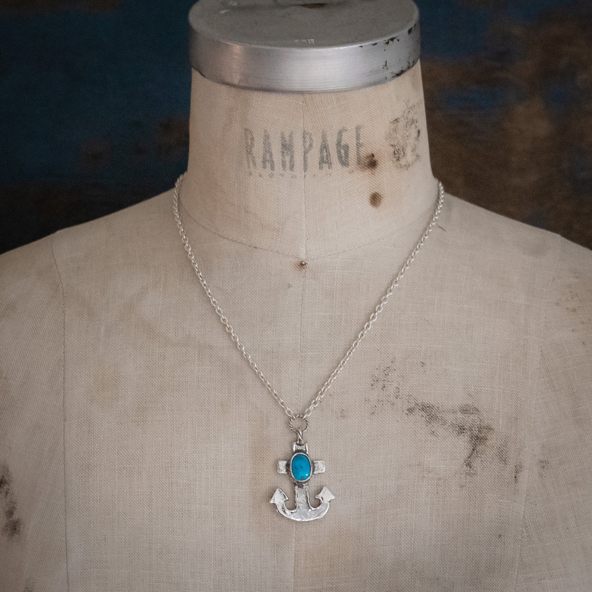 Anchor Turquoise Necklace