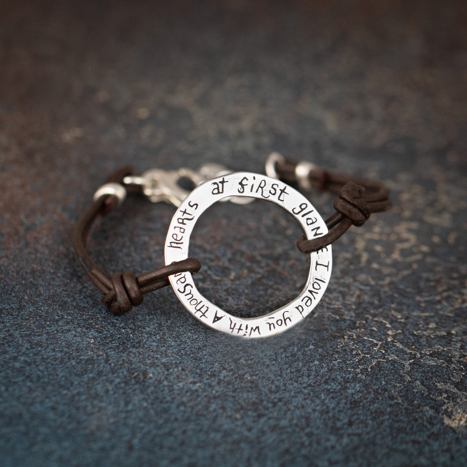 inspirational leather bracelet