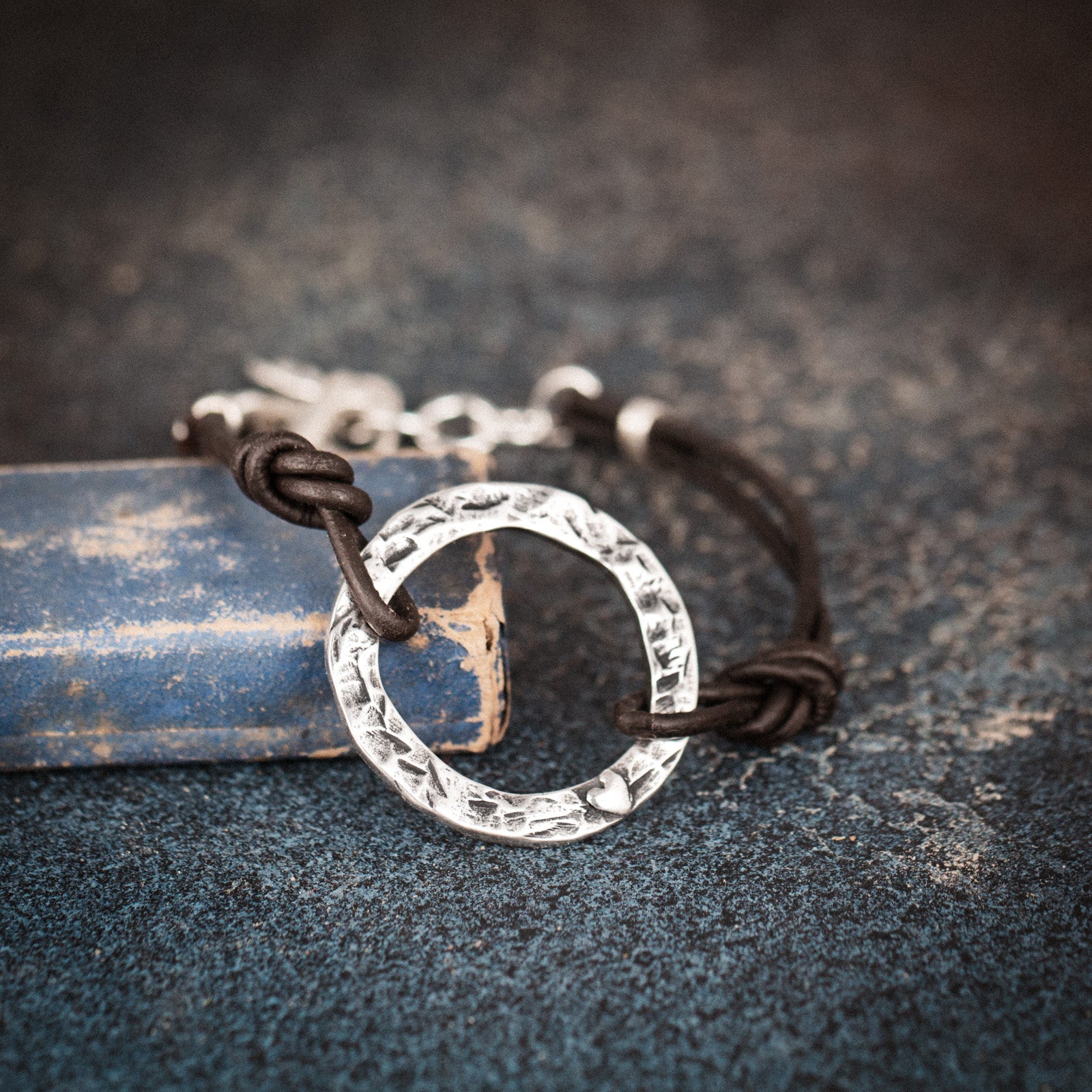 inspirational leather bracelet