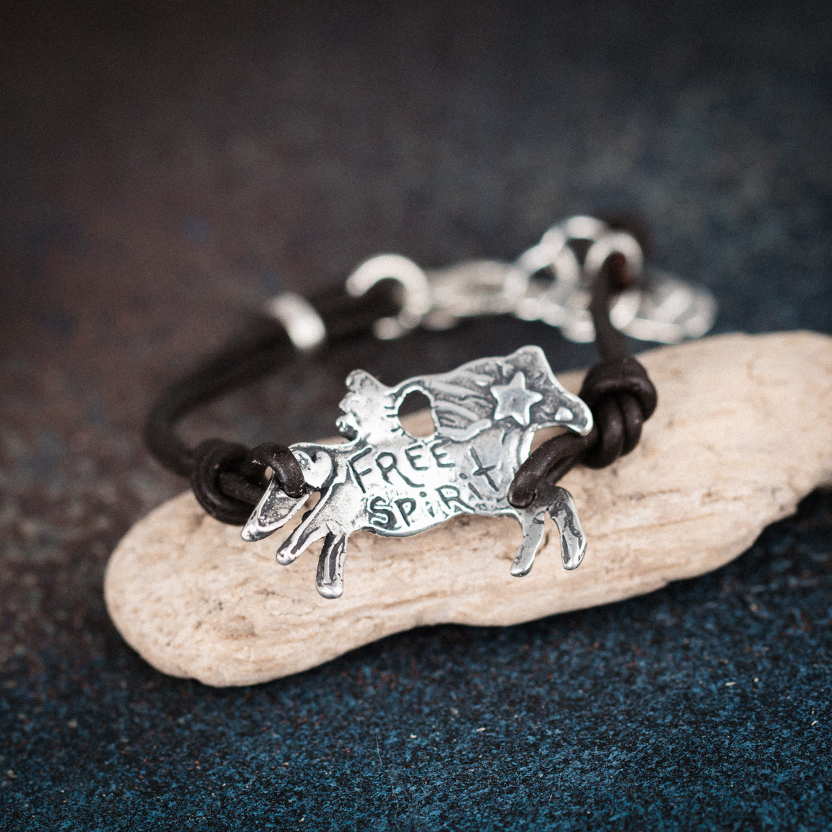 equine leather bracelet