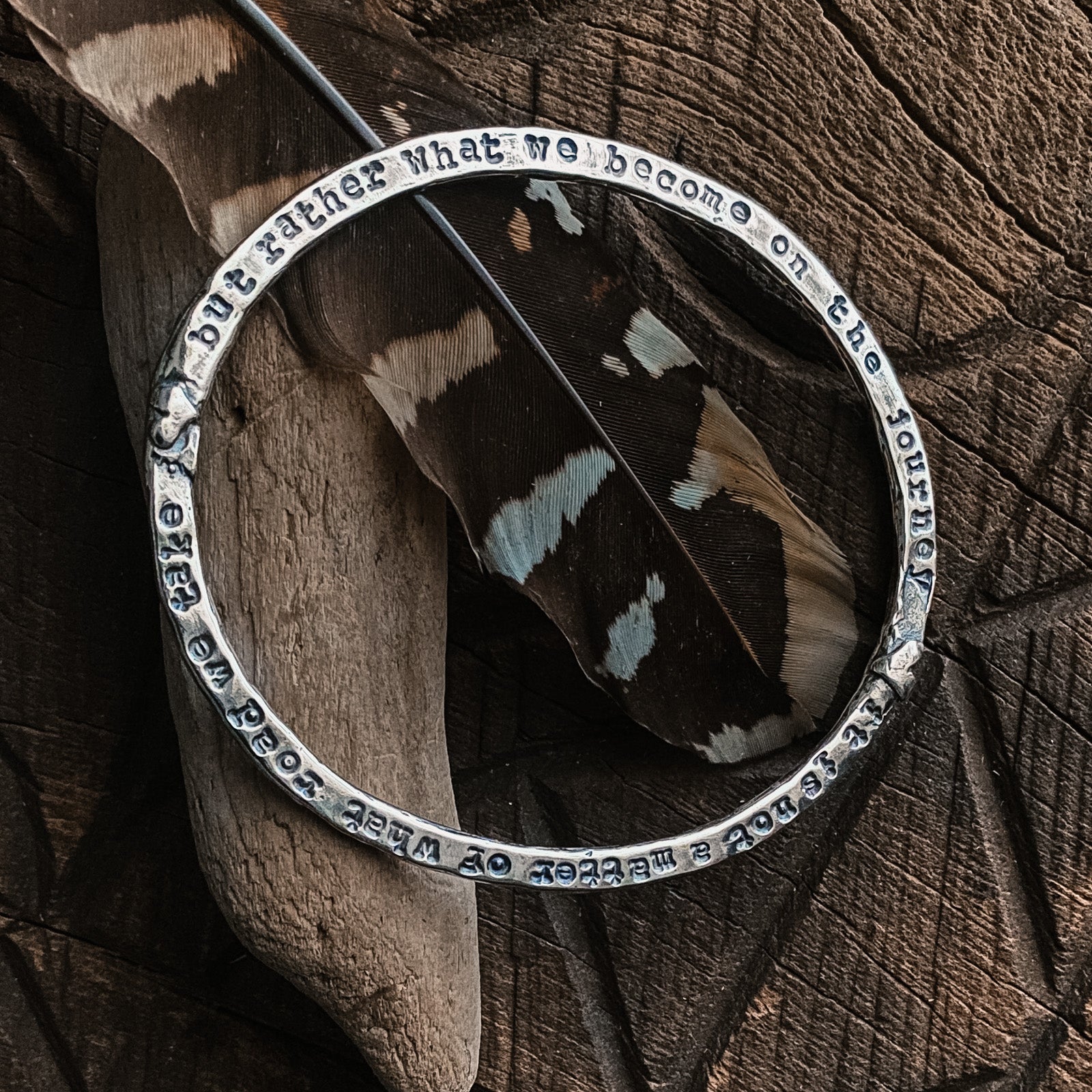 inspirational sterling silver bangle