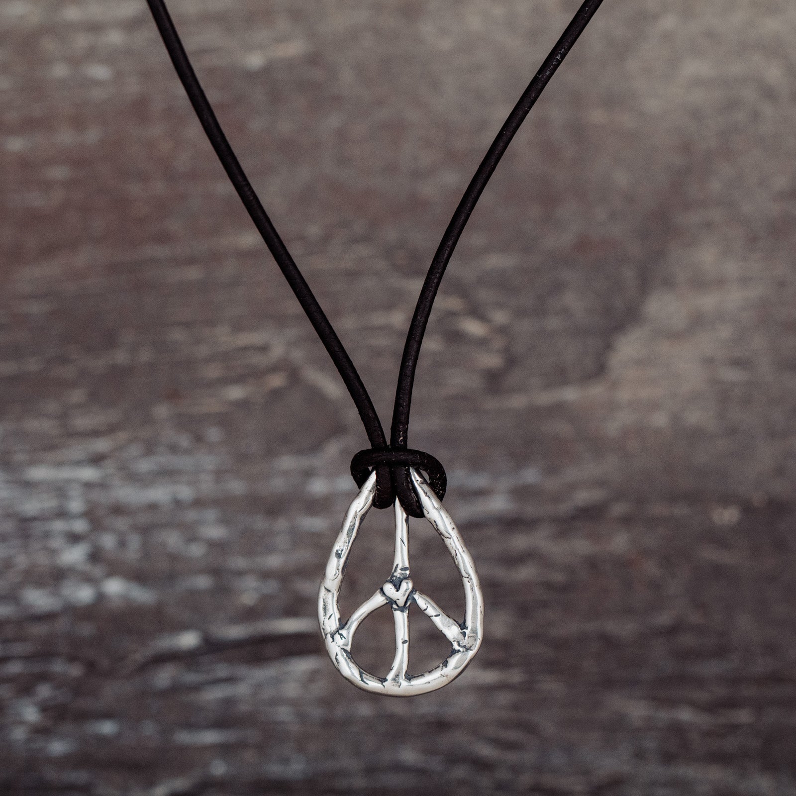 Buy M Men Style Antique Peace Sign Symbol Silver Stainless Steel Pendant  Online at Best Prices in India - JioMart.