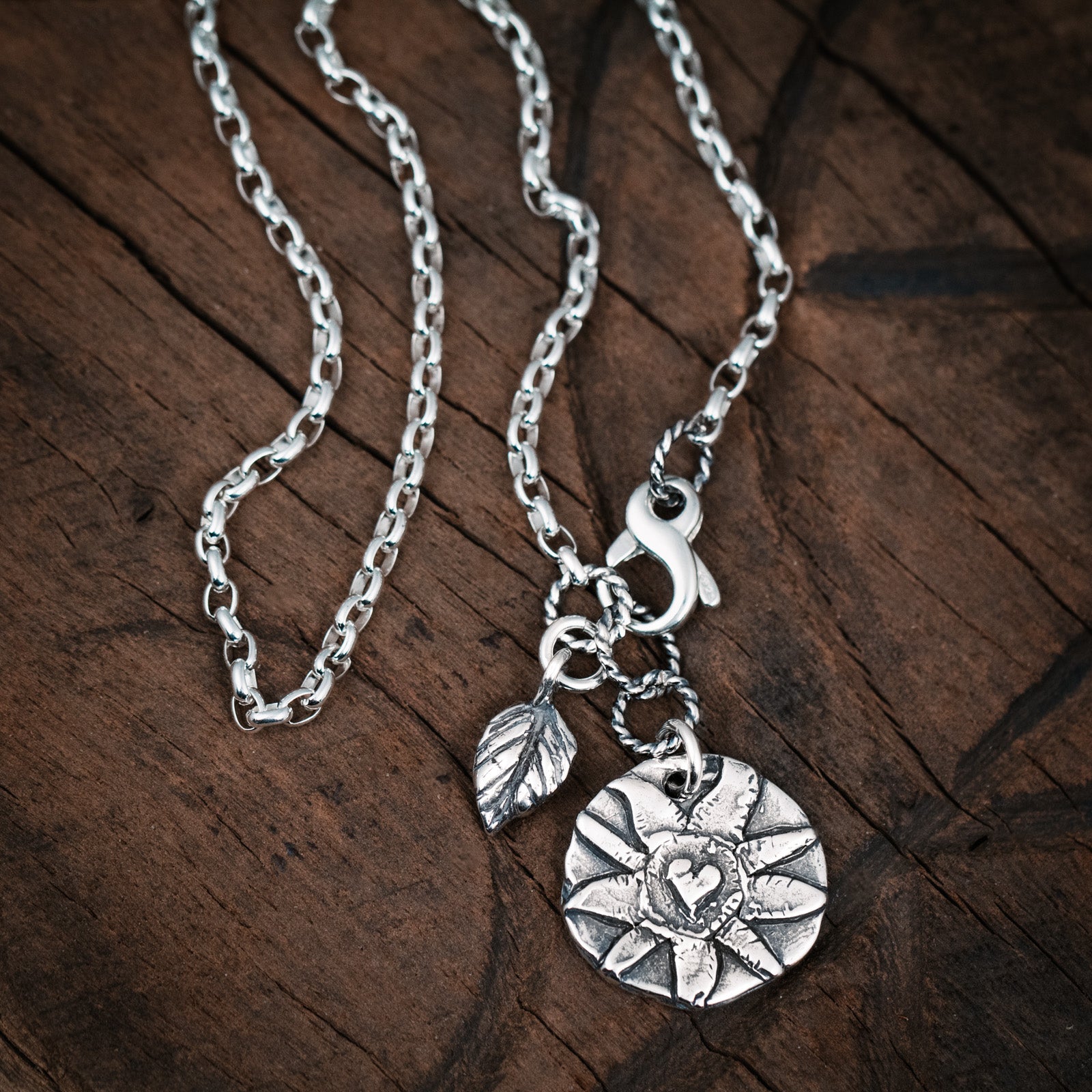 silver sunshine necklace