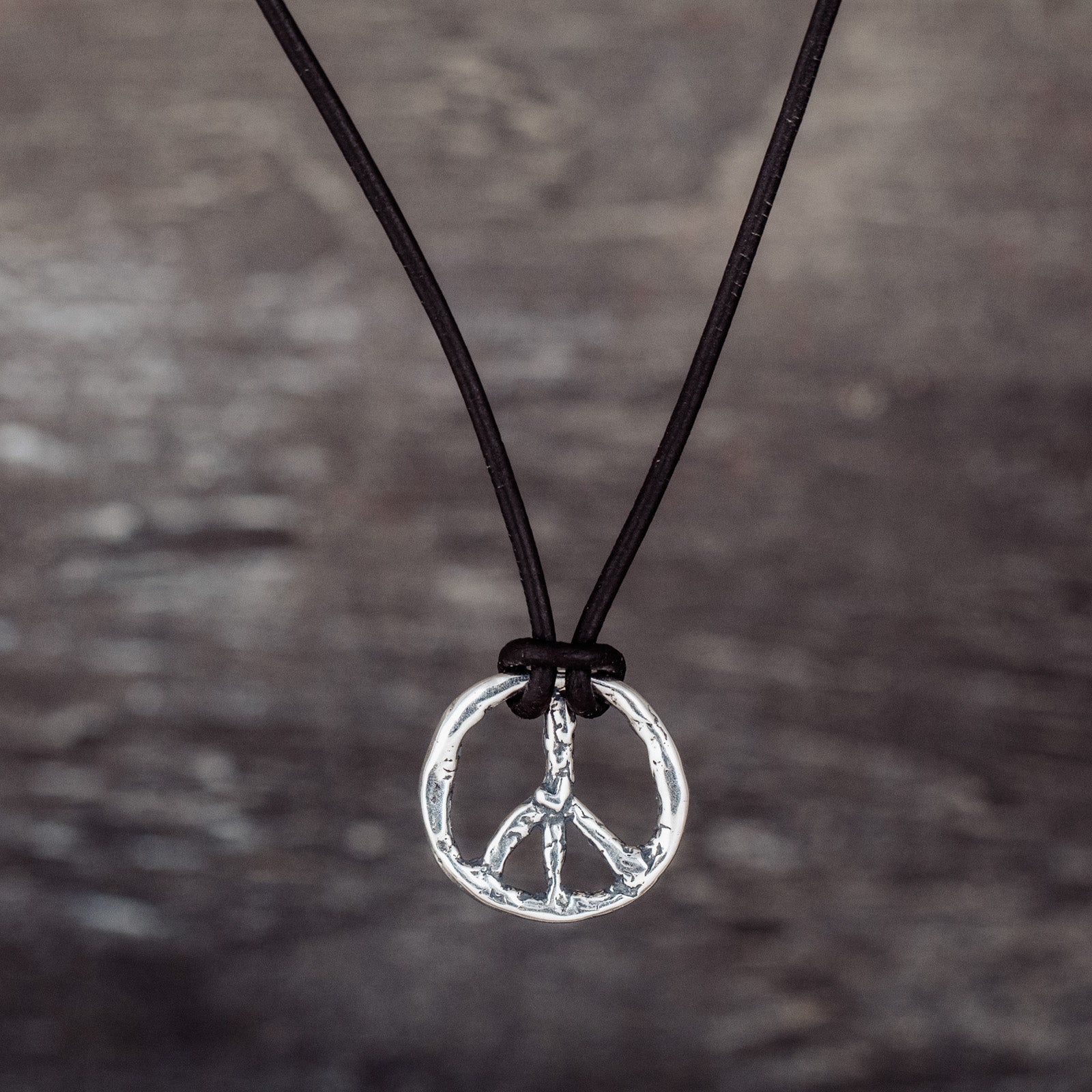 Buy Peace Symbol Necklace - Peace Sign Pendant Rasta Hippie Hemp Hawaiian,  Metal Leather, No Gemstone at Amazon.in