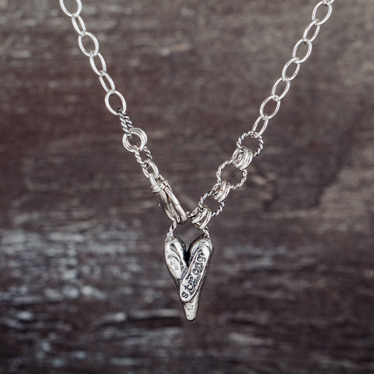 strong heart chain necklace