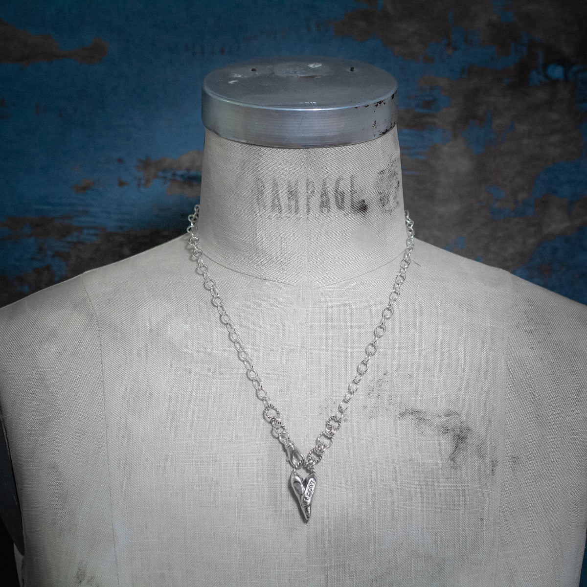 silver heart necklace