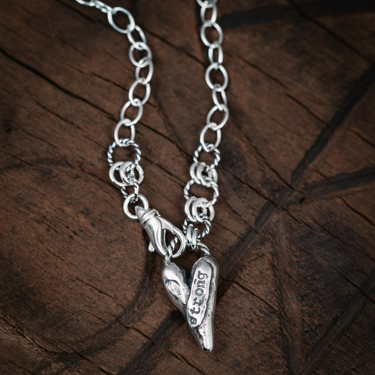 silver heart necklace