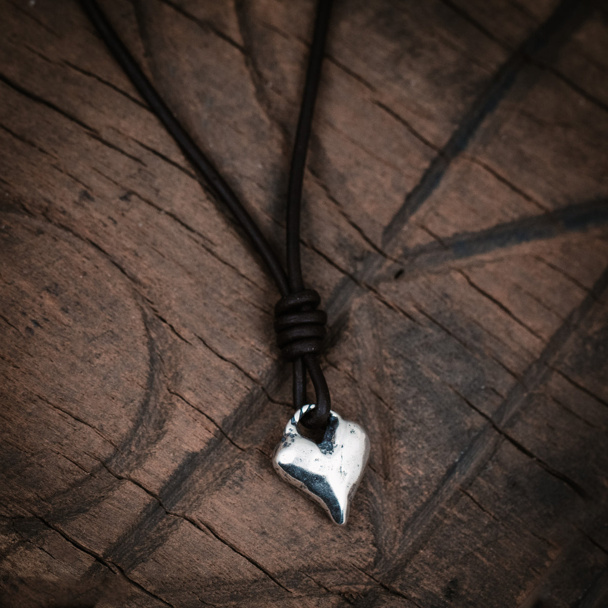 leather heart necklace