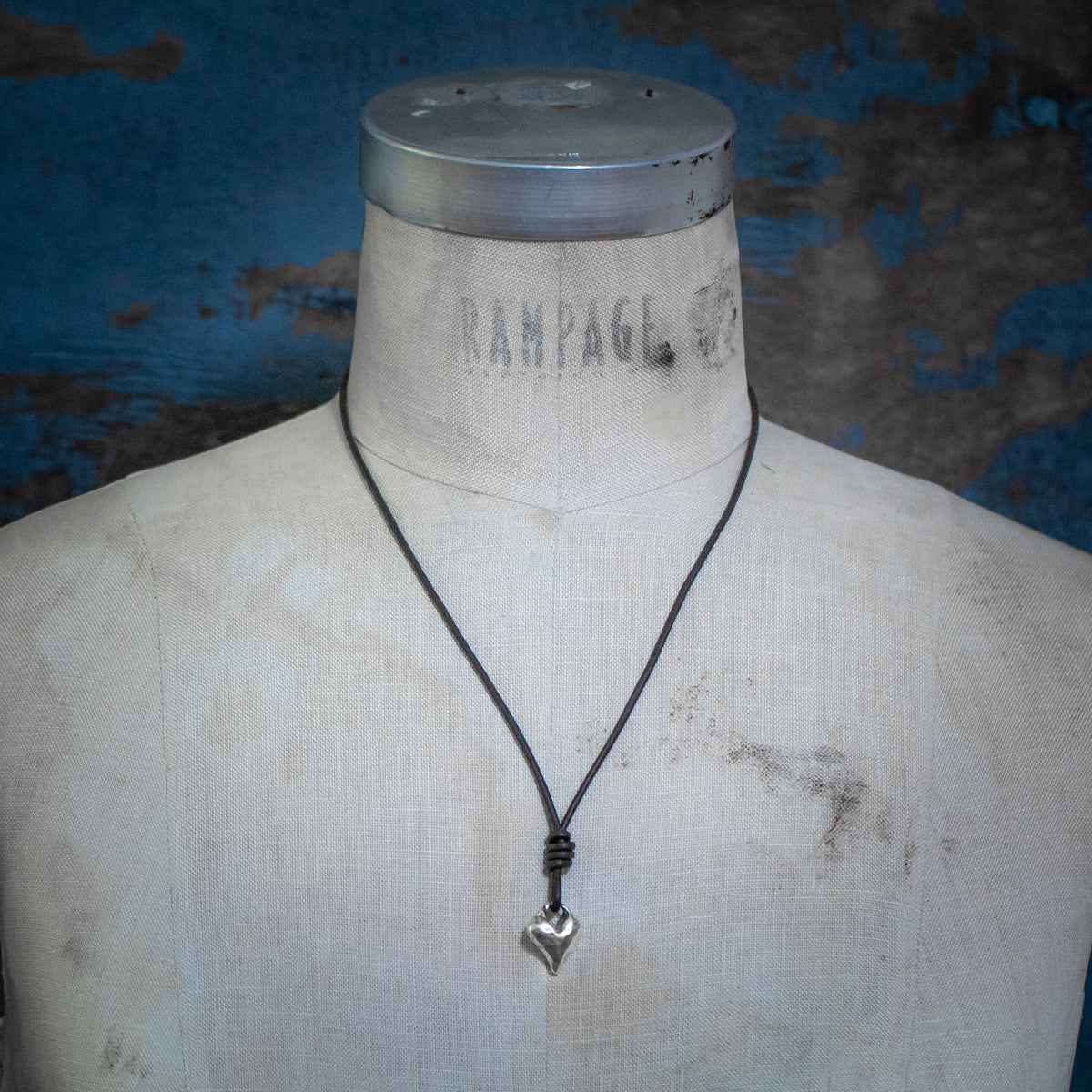 leather heart necklace