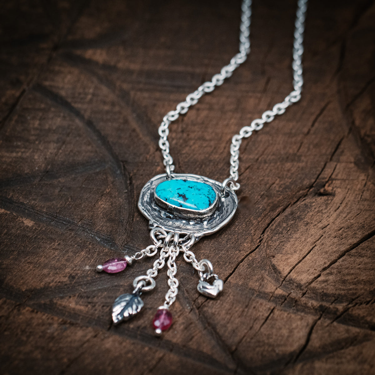 To The Moon Turquoise Talisman Necklace