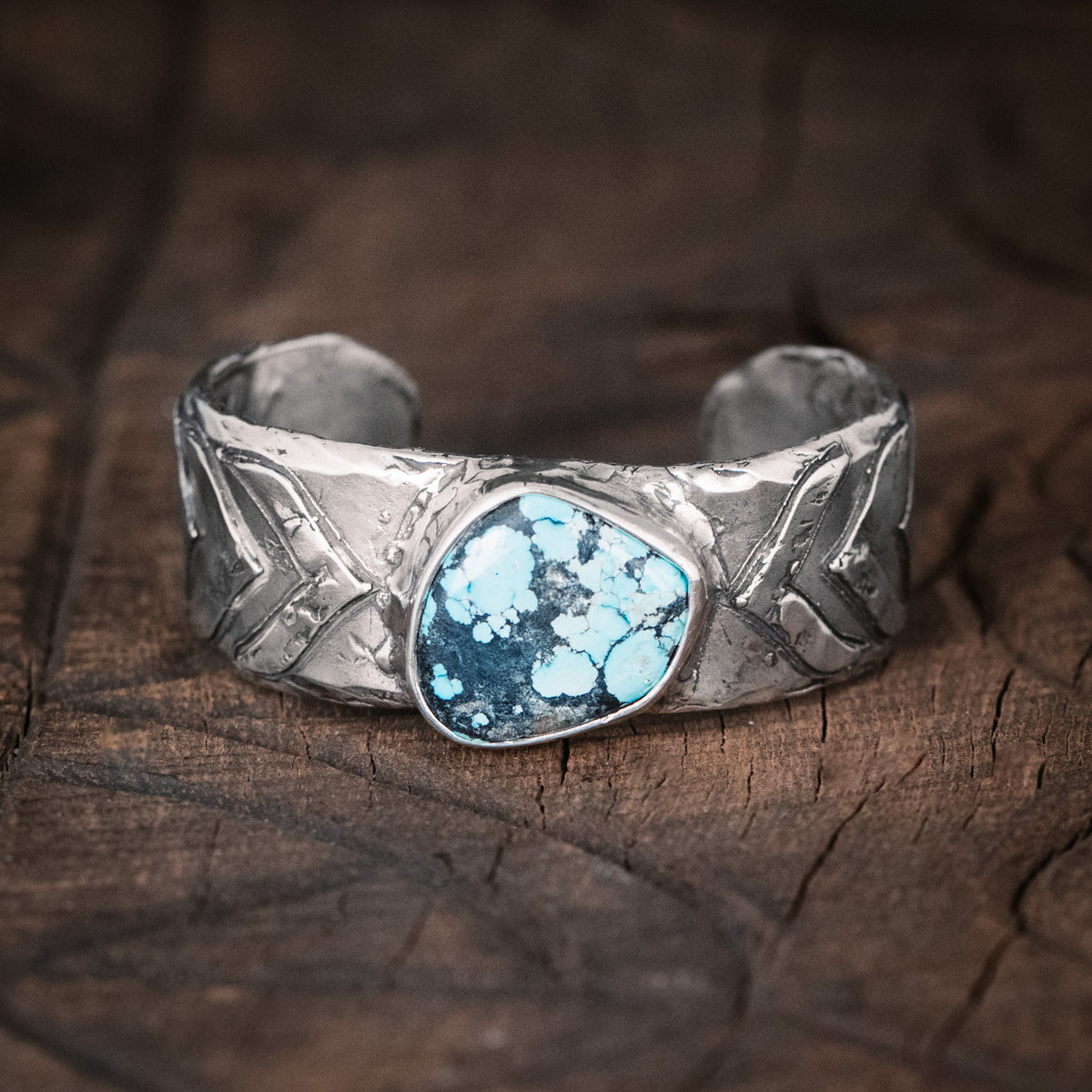 Warrior Strong and True Turquoise Cuff
