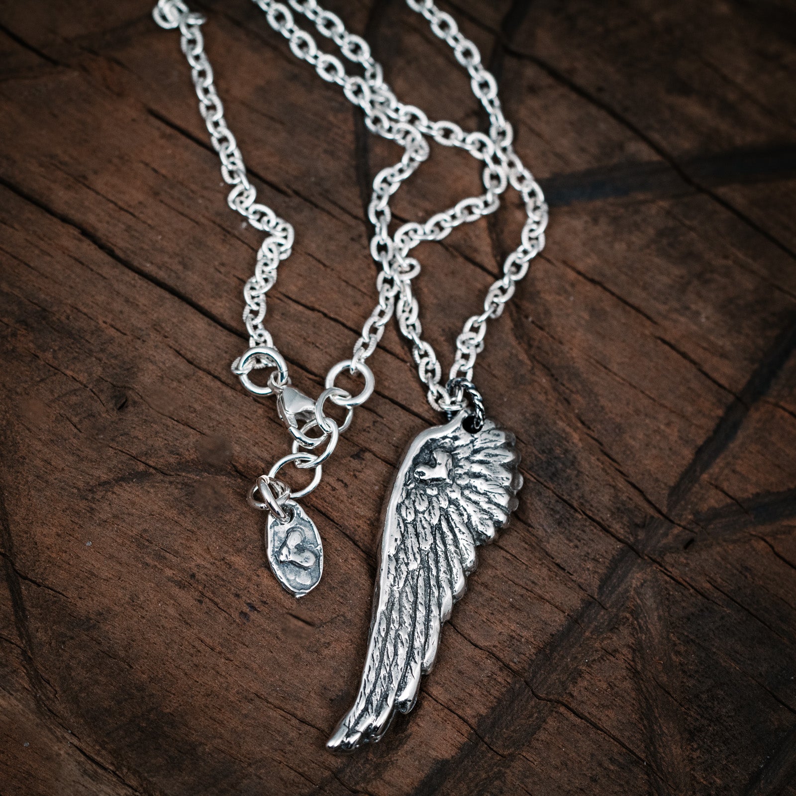 silver wing necklace