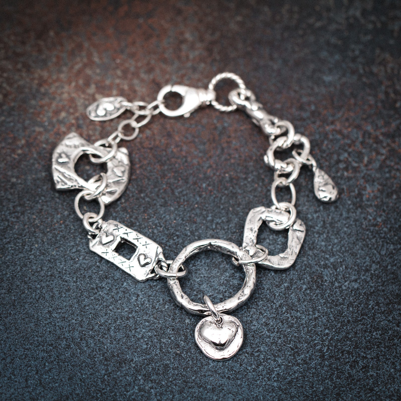 Silver Plated Charm Link Bracelet For Men – VOYLLA
